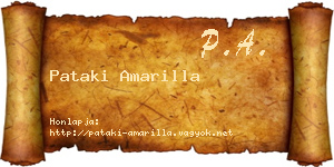 Pataki Amarilla névjegykártya